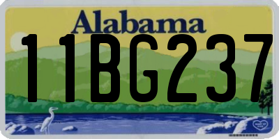 AL license plate 11BG237