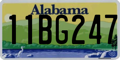 AL license plate 11BG247