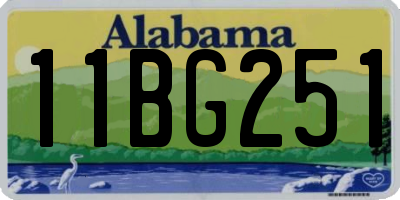 AL license plate 11BG251