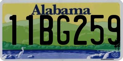 AL license plate 11BG259