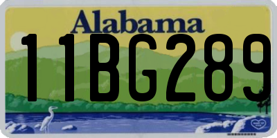 AL license plate 11BG289