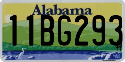 AL license plate 11BG293