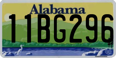 AL license plate 11BG296