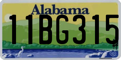 AL license plate 11BG315