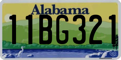 AL license plate 11BG321