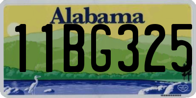 AL license plate 11BG325