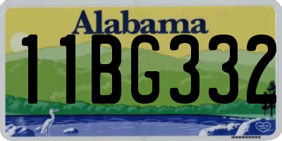 AL license plate 11BG332