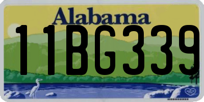 AL license plate 11BG339