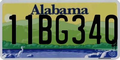 AL license plate 11BG340