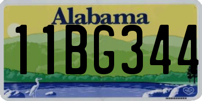 AL license plate 11BG344