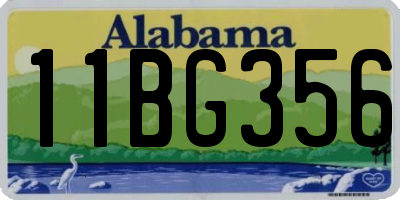 AL license plate 11BG356
