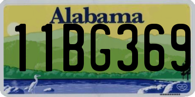 AL license plate 11BG369