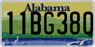 AL license plate 11BG380