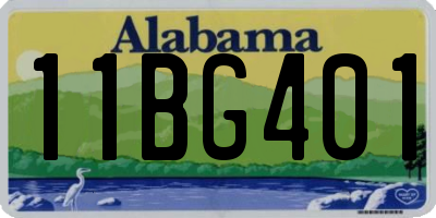 AL license plate 11BG401
