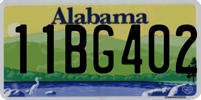 AL license plate 11BG402