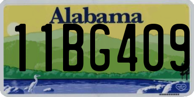 AL license plate 11BG409