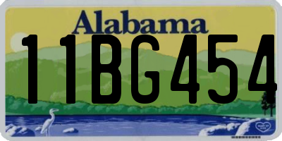 AL license plate 11BG454
