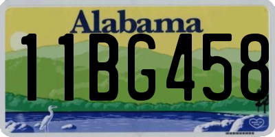 AL license plate 11BG458