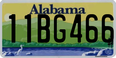 AL license plate 11BG466
