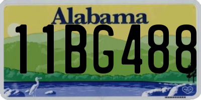 AL license plate 11BG488