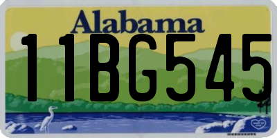 AL license plate 11BG545