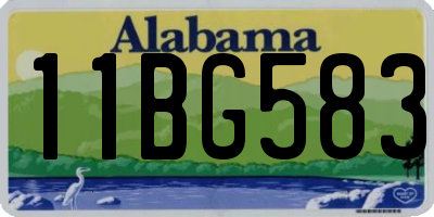 AL license plate 11BG583