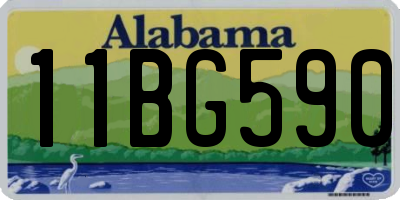 AL license plate 11BG590