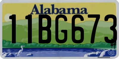 AL license plate 11BG673
