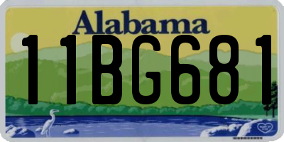 AL license plate 11BG681