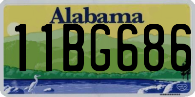 AL license plate 11BG686