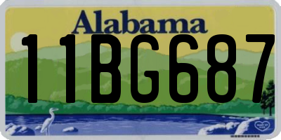 AL license plate 11BG687