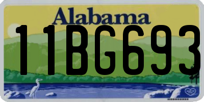 AL license plate 11BG693