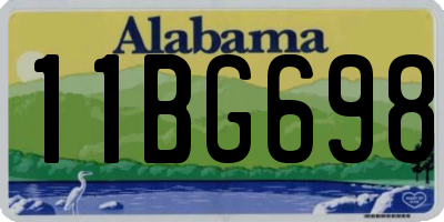 AL license plate 11BG698