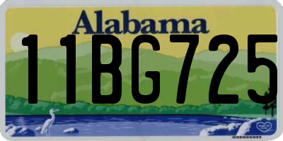 AL license plate 11BG725