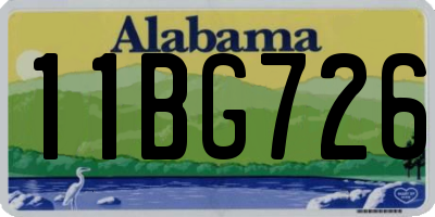 AL license plate 11BG726