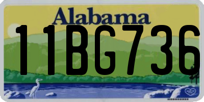 AL license plate 11BG736