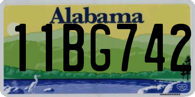 AL license plate 11BG742
