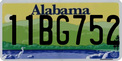 AL license plate 11BG752