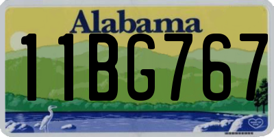 AL license plate 11BG767