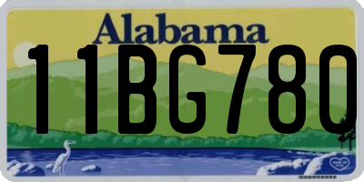 AL license plate 11BG780