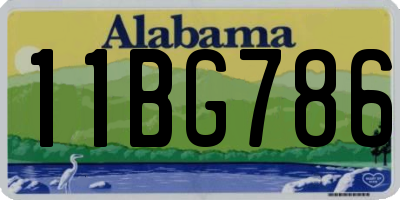 AL license plate 11BG786