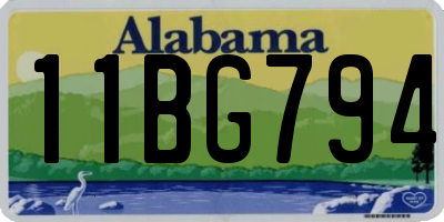 AL license plate 11BG794
