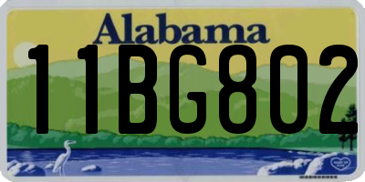 AL license plate 11BG802