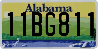 AL license plate 11BG811