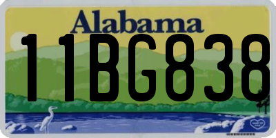 AL license plate 11BG838