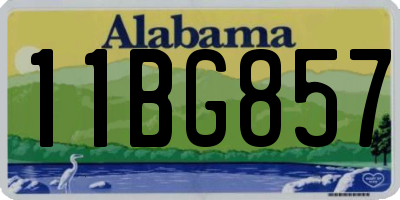 AL license plate 11BG857