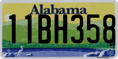 AL license plate 11BH358