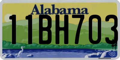 AL license plate 11BH703