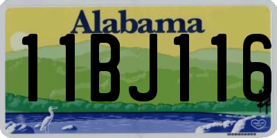 AL license plate 11BJ116