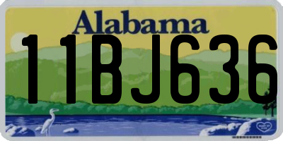 AL license plate 11BJ636